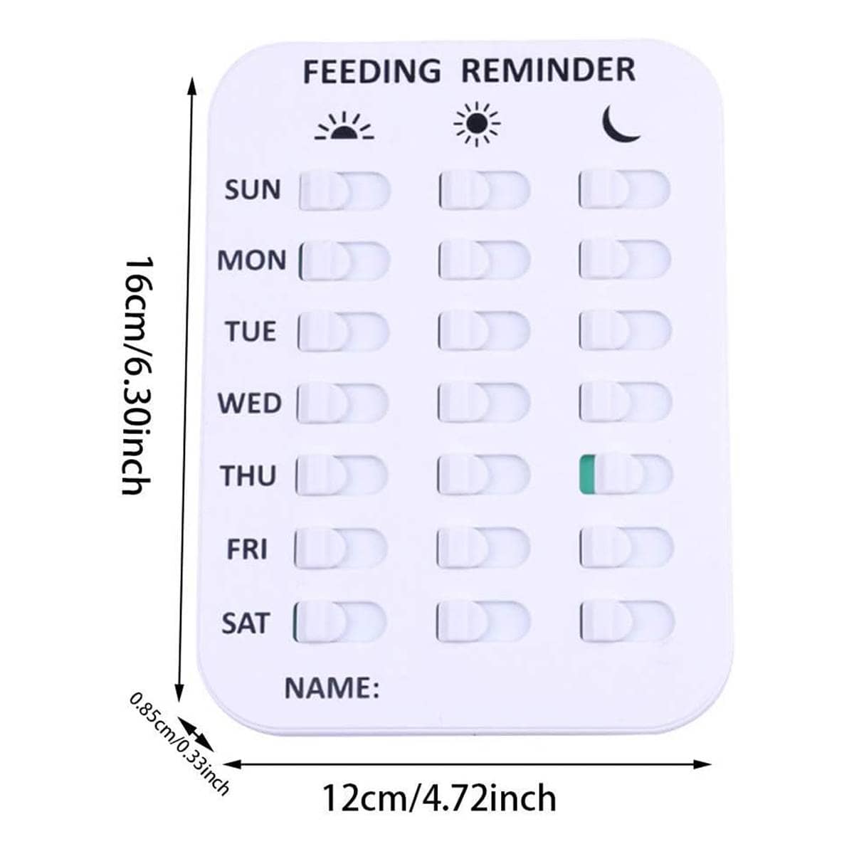 Pet Feeding Reminder Chart 3 Meals Daily Fridge Mount Purple - view 3