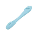 Pet Finger Toothbrush for Dogs and Cats - Blue, Cat Face Design