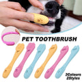Pet Finger Toothbrush for Dogs and Cats - Blue, Cat Face Design - view 2