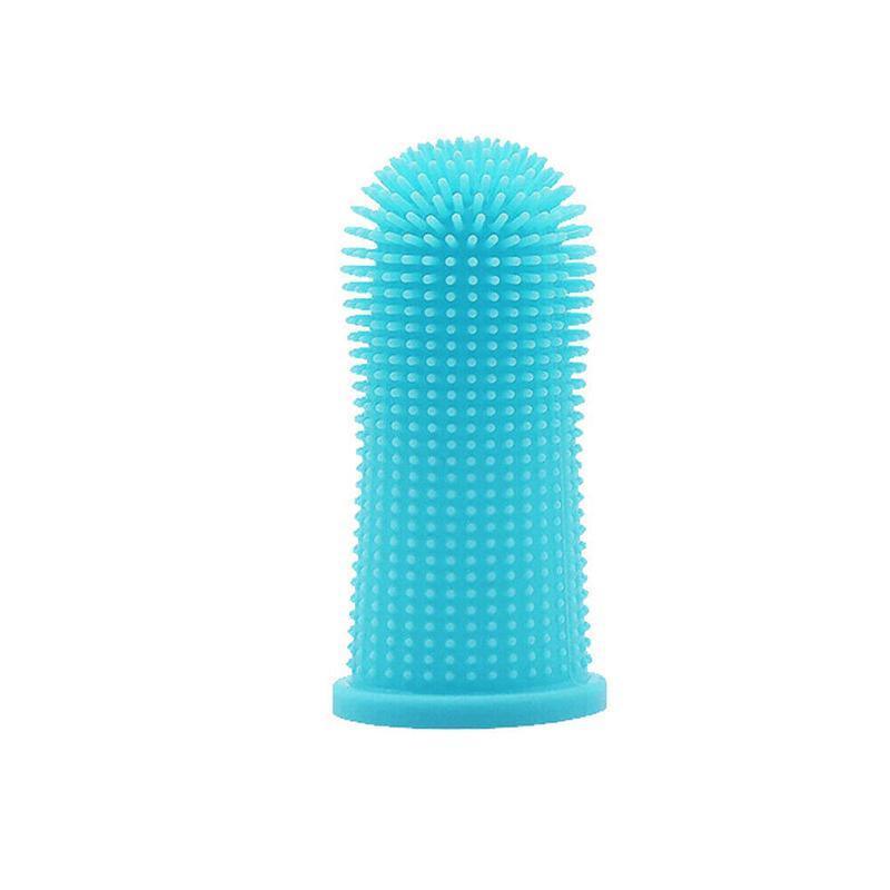Pet Finger Toothbrush Silicone for Dogs and Cats - Blue