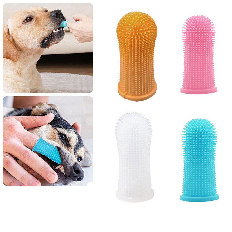 Pet Finger Toothbrush Silicone for Dogs and Cats - White - view 5