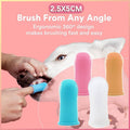 Pet Finger Toothbrush Silicone for Dogs and Cats - Yellow - view 2