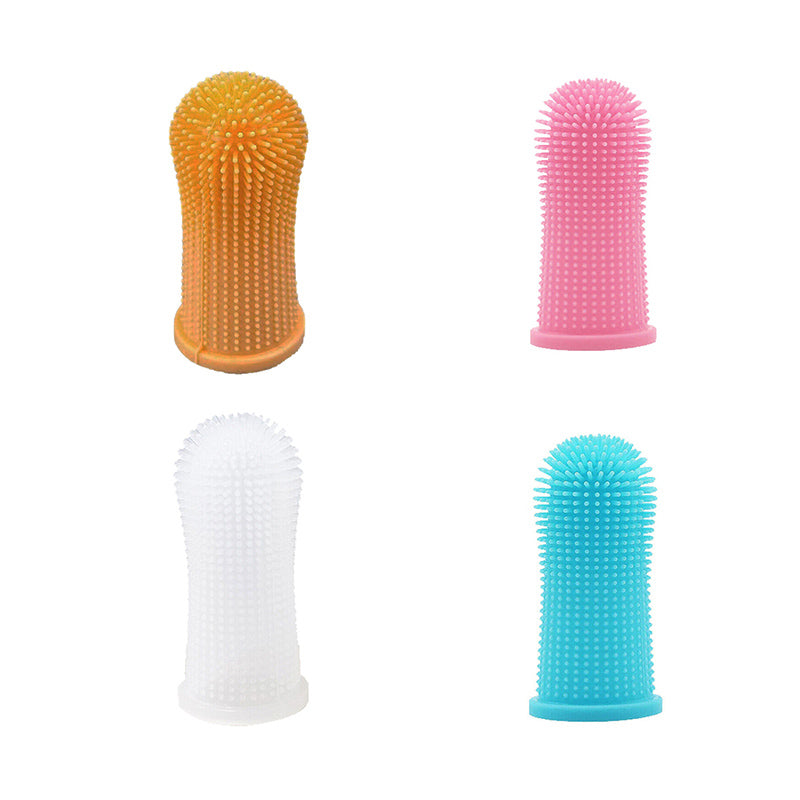 Pet Finger Toothbrush Silicone for Dogs and Cats - Yellow - view 3