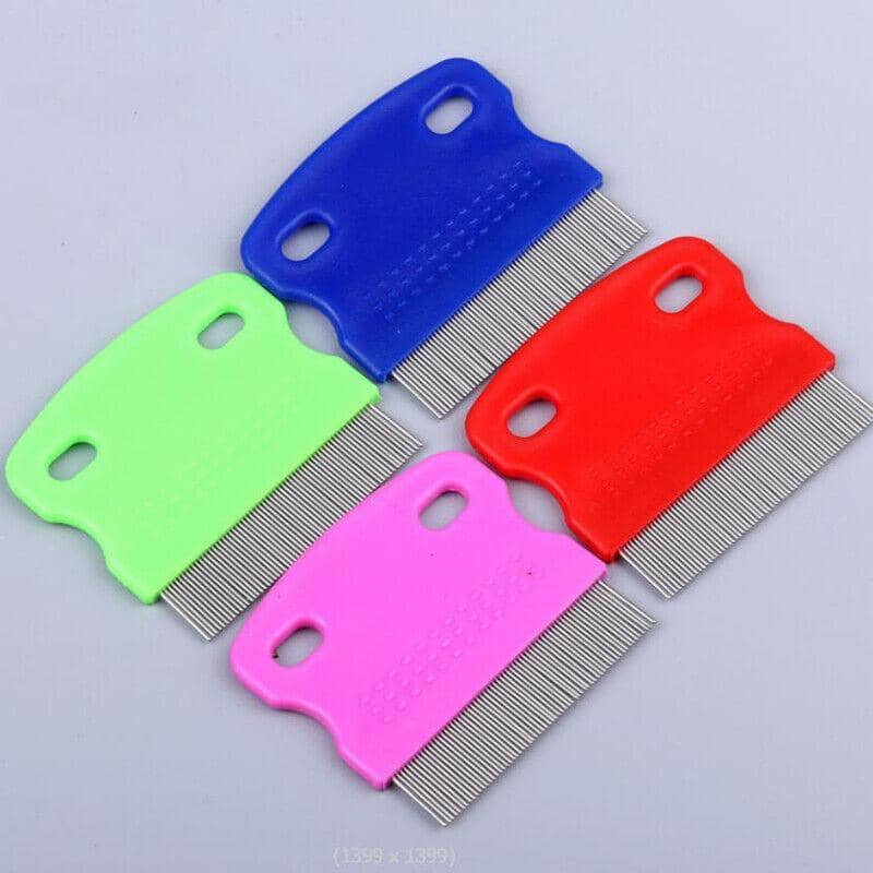 Pet Flea Comb, Stainless Steel Teeth, for Cats and Dogs - Blue - view 4