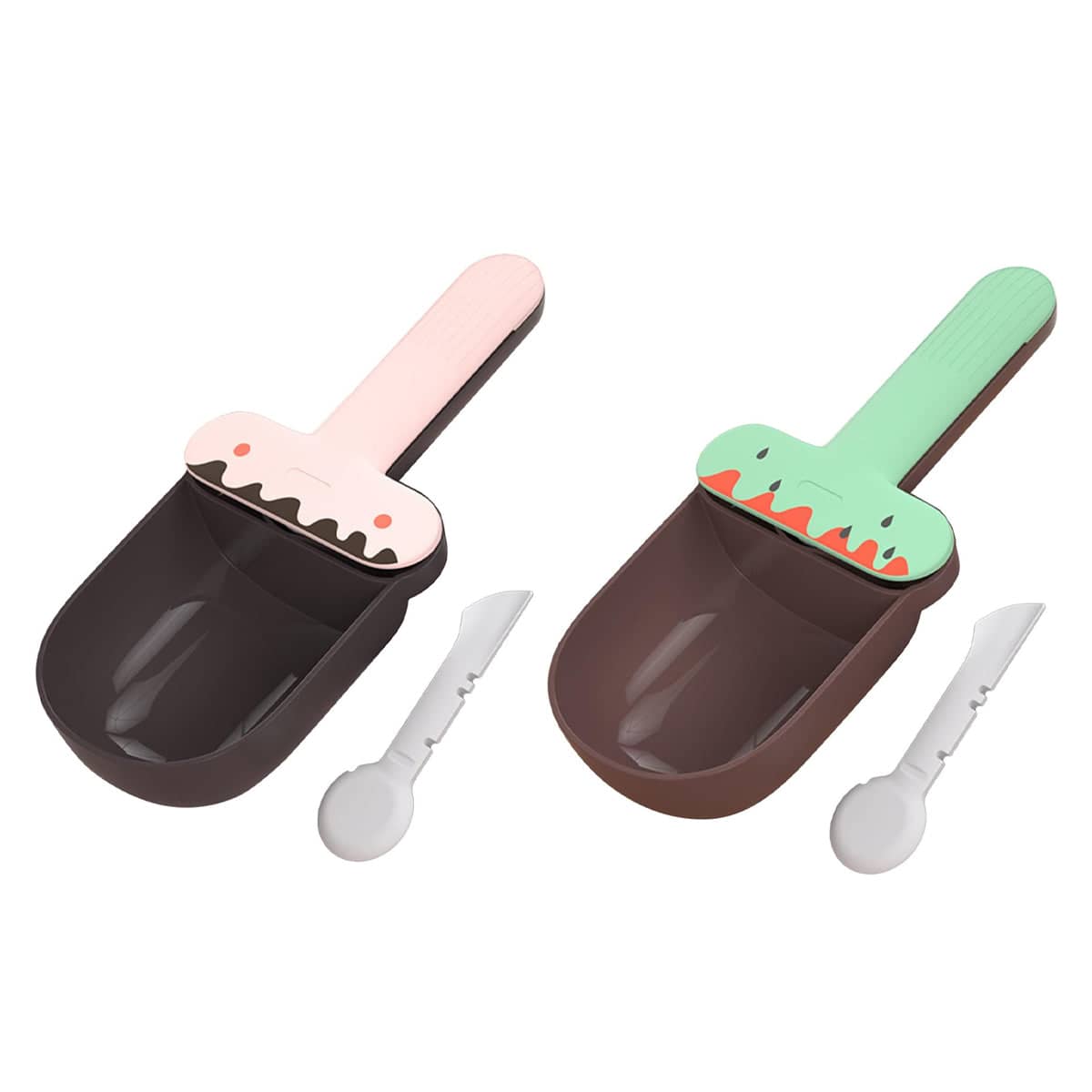 Pet Food Scoop with Can Spoon and Bag Sealer - Mint Green - view 3