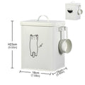Pet Food Storage Container 6L Sealed Metal Tin - Rice Bowl Cat - view 4