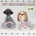 Pet Grooming Cape for Dogs and Cats, Cartoon Dog Print - Medium, Neck 26-32 cm - view 2