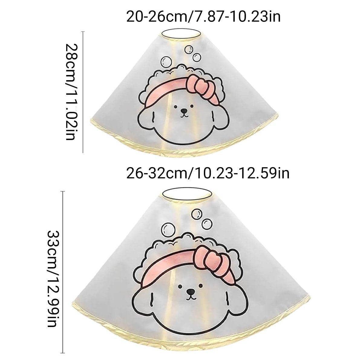 Pet Grooming Cape for Dogs and Cats, Cartoon Dog Print - Medium, Neck 26-32 cm - view 4