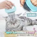 Pet Grooming Comb with Ergonomic Handle for Cats and Dogs - Blue - view 2