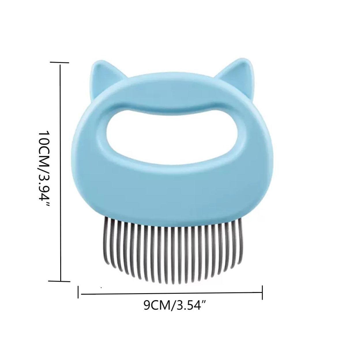 Pet Grooming Comb with Ergonomic Handle for Cats and Dogs - Blue - view 4