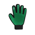 Pet Grooming Massage Glove for Dogs and Cats - Green Left Hand