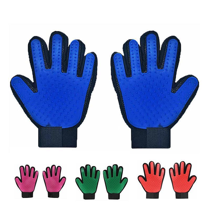 Pet Grooming Massage Glove for Dogs and Cats - Pink, Left Hand - view 3