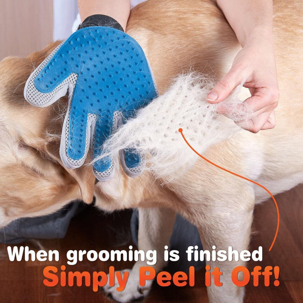Pet Grooming Massage Glove for Dogs and Cats - Pink Right Hand - view 12