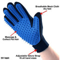 Pet Grooming Massage Glove for Dogs and Cats - Pink Right Hand - view 6