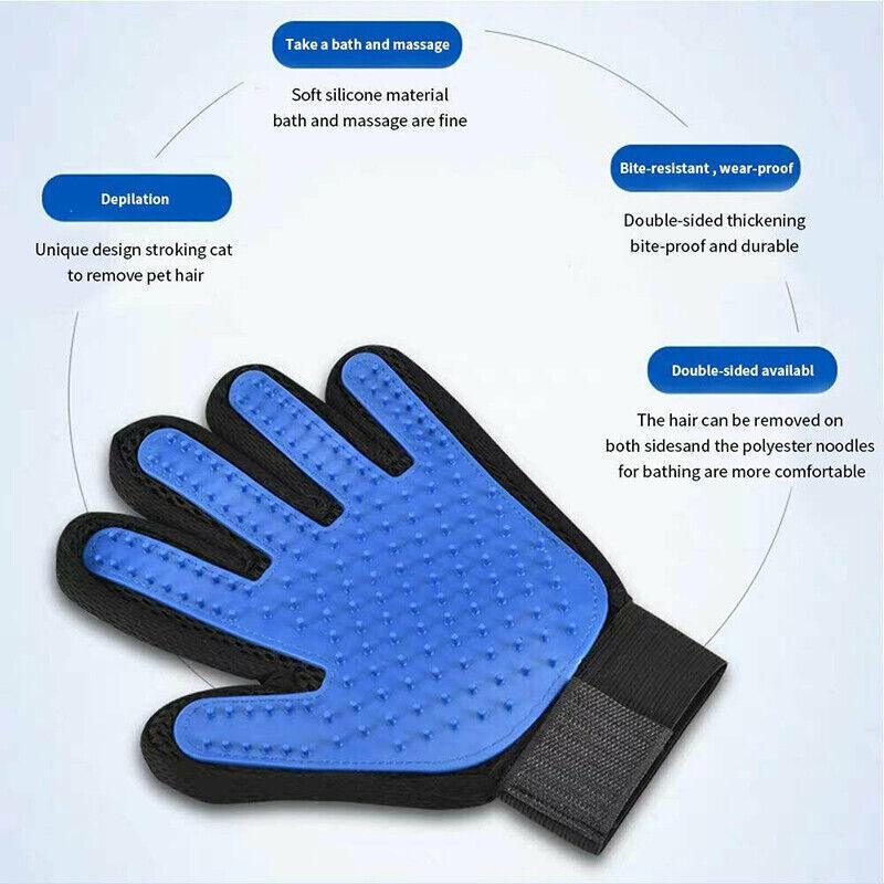 Pet Grooming Massage Glove for Dogs and Cats - Red Right Hand - view 13