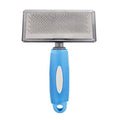 Pet Grooming Slicker Brush for Dogs and Cats, Size L (19 x 12 cm) - Blue