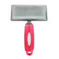 Pet Grooming Slicker Brush for Dogs and Cats, Size L (19 x 12 cm) - Pink