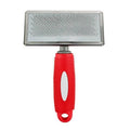 Pet Grooming Slicker Brush for Dogs and Cats, Size L (19 x 12 cm) - Red