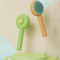 Pet Hair Cleaner Brush with Press-Clean Button for Cats and Dogs - Green - view 4