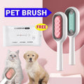 Pet Hair Remover Comb Brush with 10 Wet Wipes - Pink, Set for Long Hair - view 2