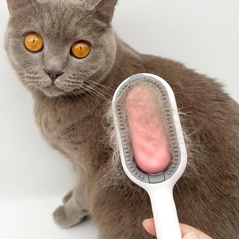 Pet Hair Remover Comb Brush with 10 Wet Wipes - Pink, Set for Long Hair - view 5