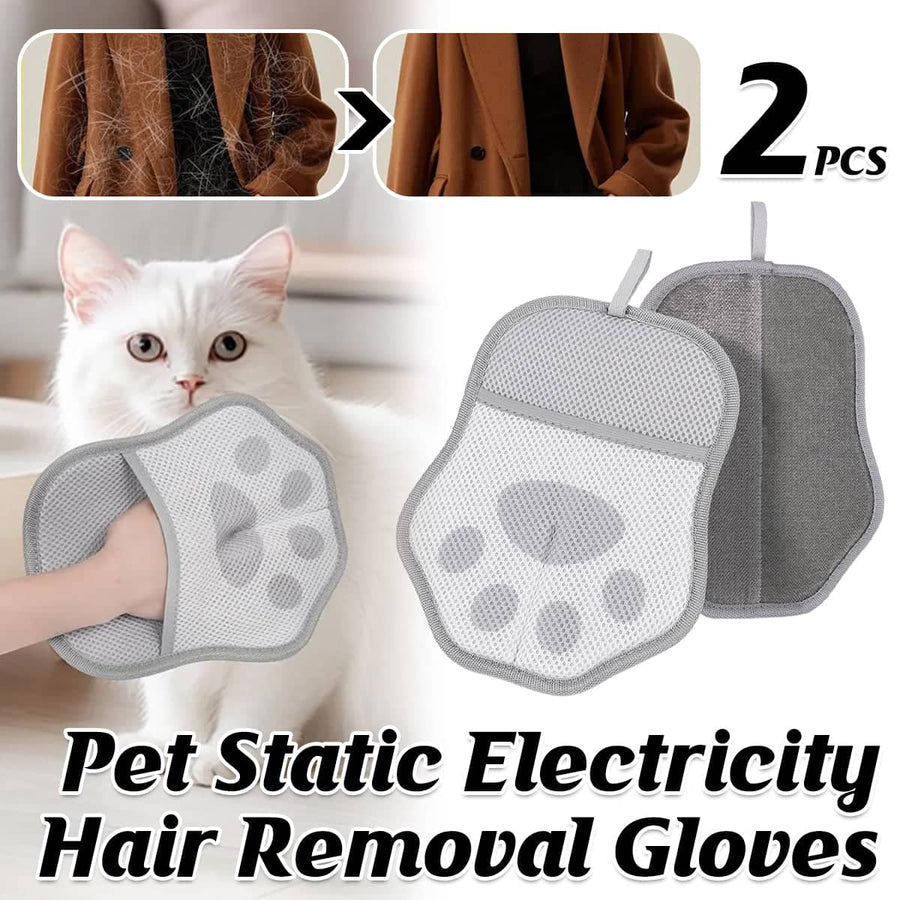 Pet Hair Remover Gloves for Dogs and Cats - Pack of 2