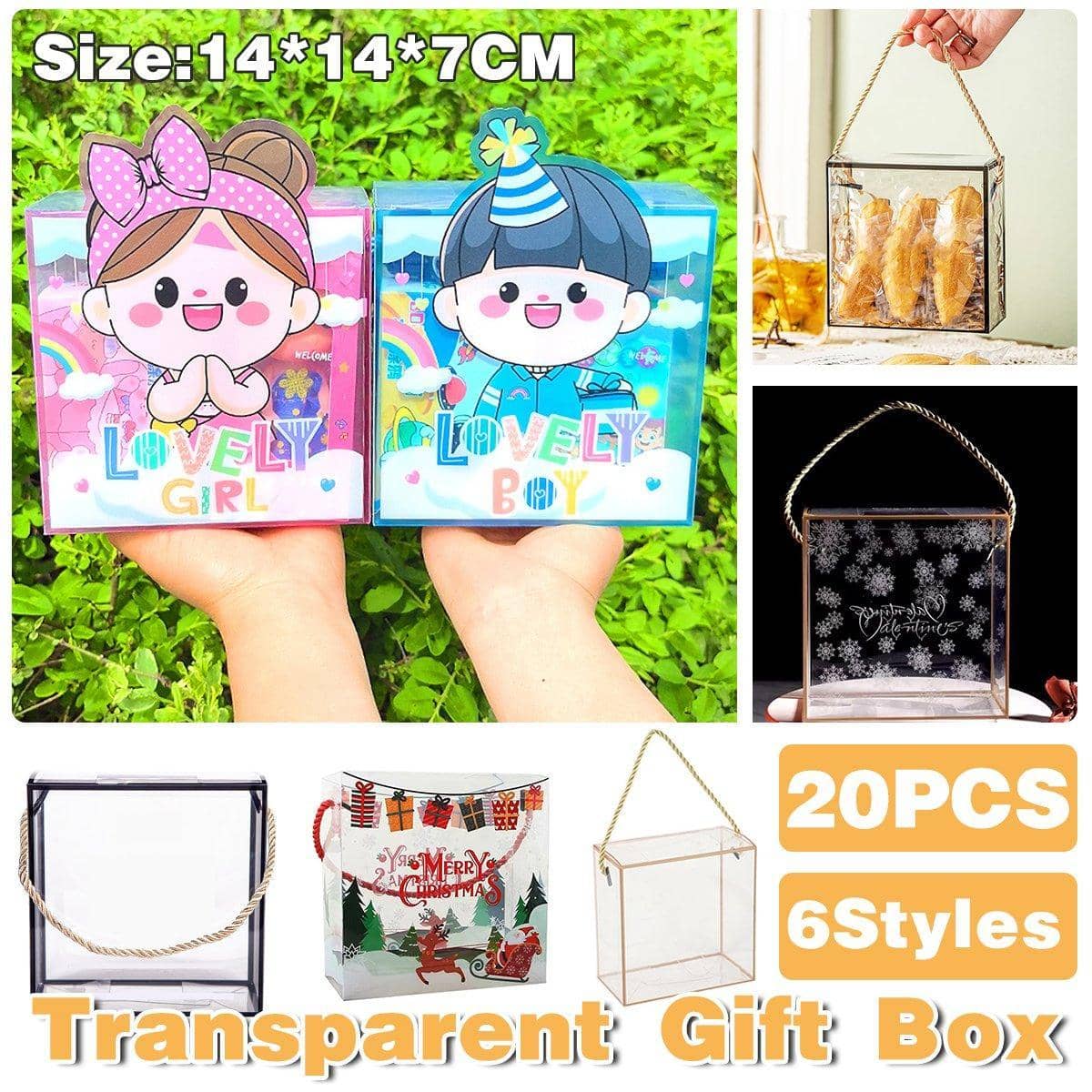 PET Handheld Gift Boxes for Treats, Pack of 20 - Pink - view 2