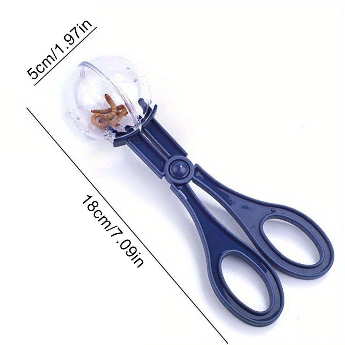 Pet Insect Catching Clip and Stool Clearing Tool for Reptiles - Blue - view 3