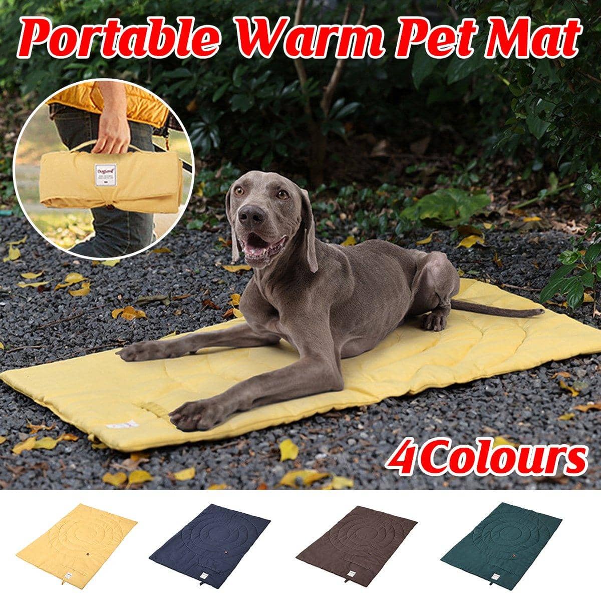 Pet Mat, Machine Washable, 95 x 65 cm - Brown - view 2