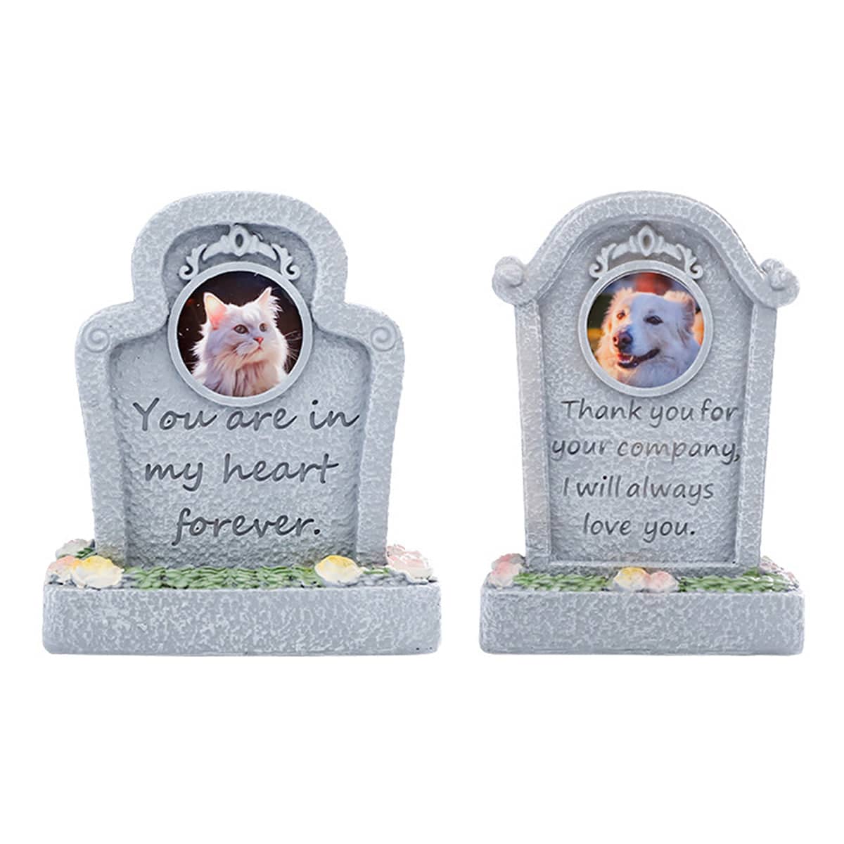 Pet Memorial Resin Tombstone with Photo Frame - In My Heart Forever - view 3