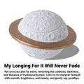 Pet Memorial Urn Planet Shape Sealed Keepsake Box for Cat and Dog Ashes - White with Gold Ring - view 5