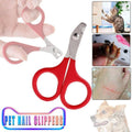 Pet Nail Clippers for Dogs, Cats, Birds, Rabbits and Ferrets, Red