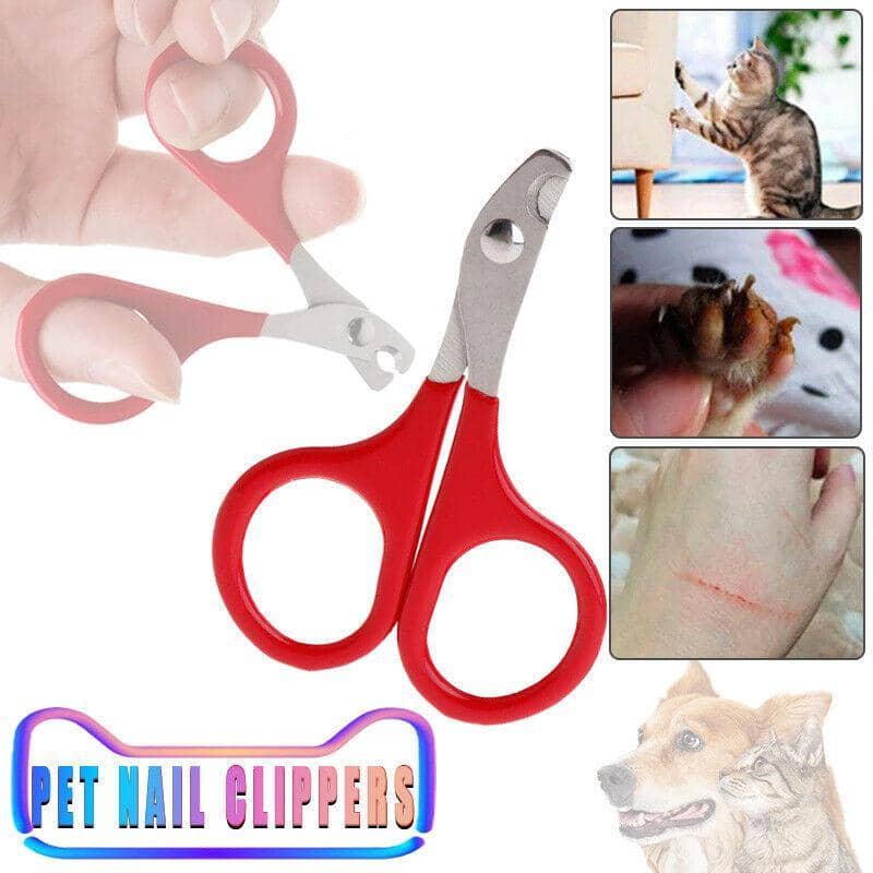 Pet Nail Clippers for Dogs, Cats, Birds, Rabbits and Ferrets, Red
