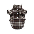 Pet Plaid Shirt - Brown, Small (Chest 35 cm, Back 25 cm)