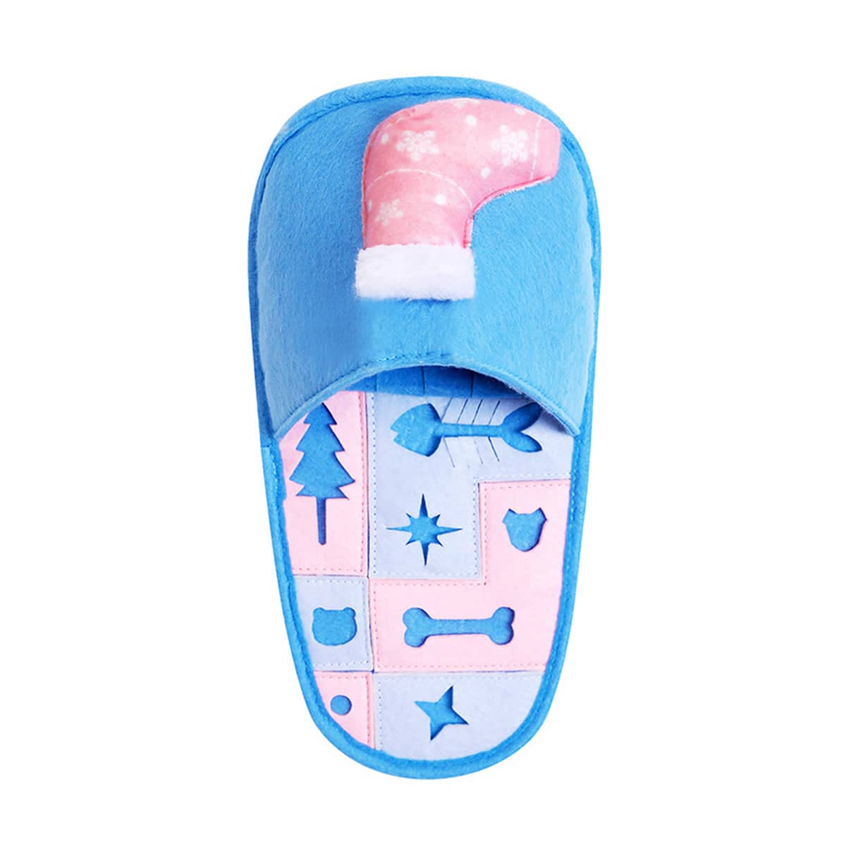 Pet Puzzle Slipper Slow Feeding Sniff Mat - Blue, 32 x 17cm