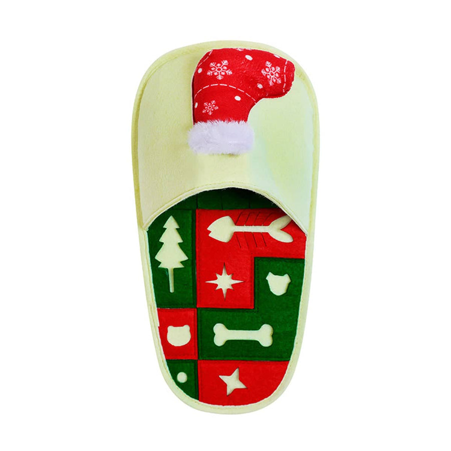 Pet Puzzle Slipper Slow Feeding Sniff Mat - Cream, 32 x 17cm