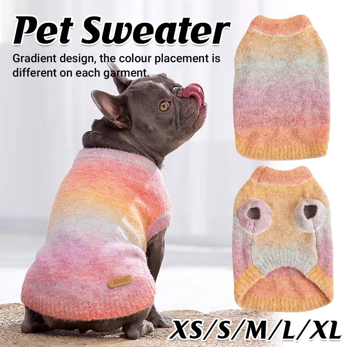 Pet Sleeveless Warm Thermal Sweater for Dogs and Cats - Size L (Chest 29 cm) - view 2