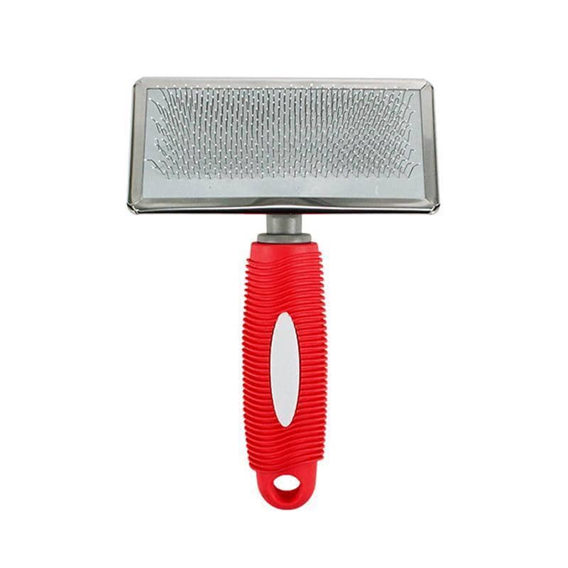 Pet Slicker Brush for Dogs and Cats, Medium (17 x 11.6 cm) - Red
