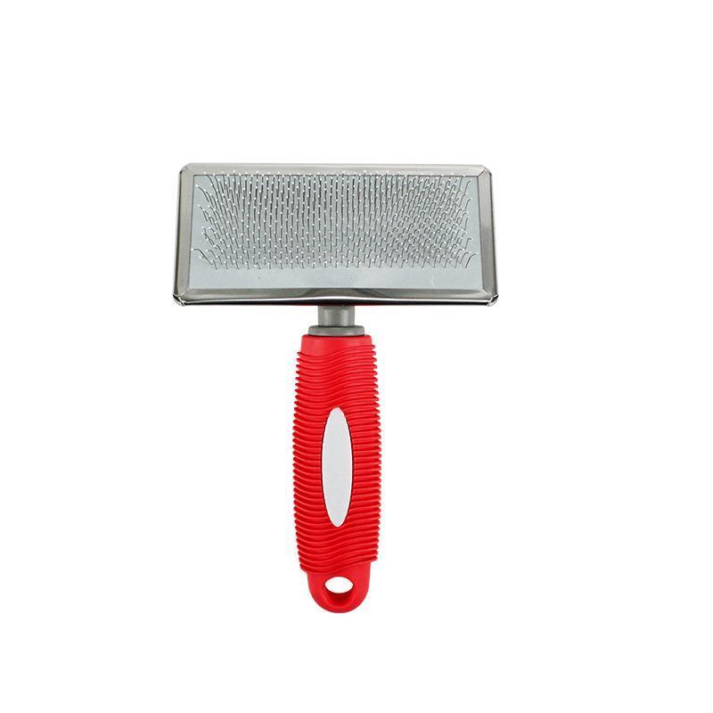 Pet Slicker Brush for Dogs and Cats, Small (15.5 x 8.8 cm) - Red