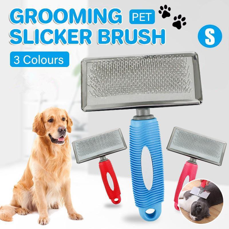 Pet Slicker Brush for Dogs and Cats, Small (15.5 x 8.8 cm) - Red - view 2