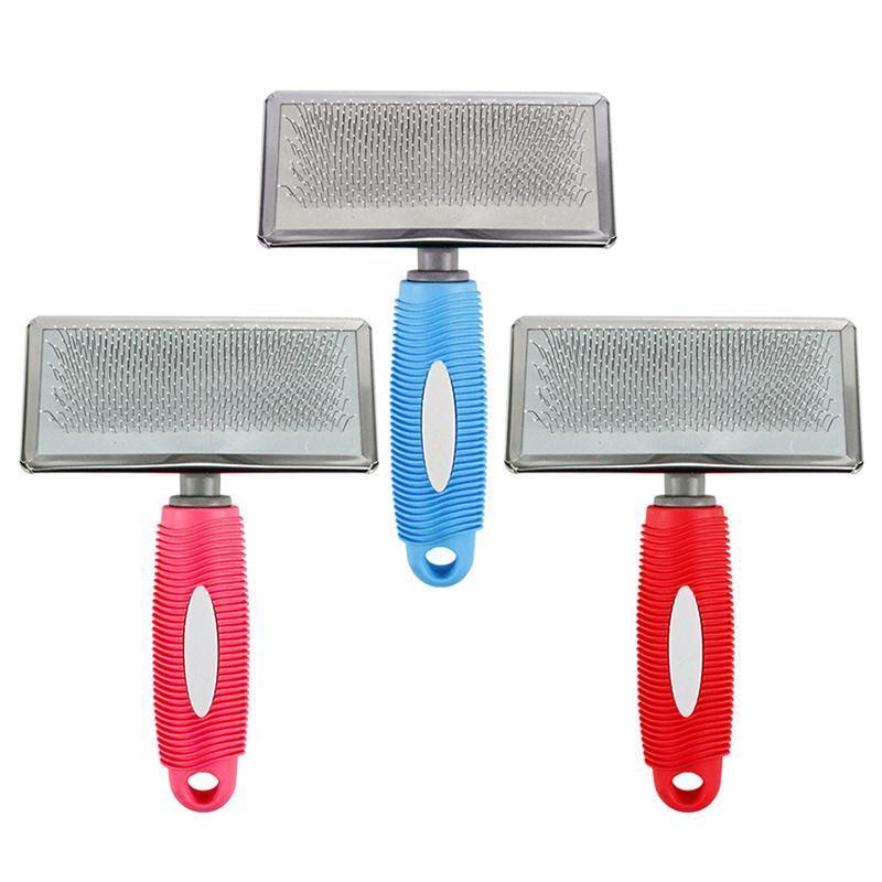 Pet Slicker Brush for Dogs and Cats, Small (15.5 x 8.8 cm) - Red - view 3