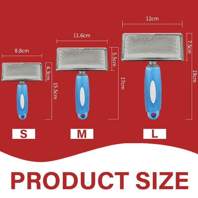 Pet Slicker Brush for Dogs and Cats, Small (15.5 x 8.8 cm) - Red - view 4