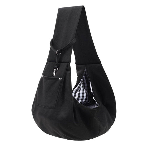Pet Sling Carrier Bag Crossbody Travel Tote - Black
