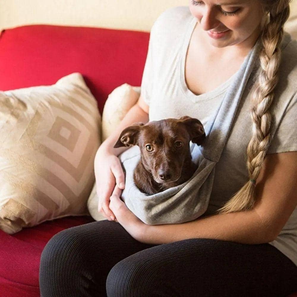 Pet Sling Carrier Shoulder Bag for Dogs and Cats - Grey - view 5