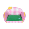 Pet Sofa Bed Removable and Washable for Small Pets, Pink and Green - view 2