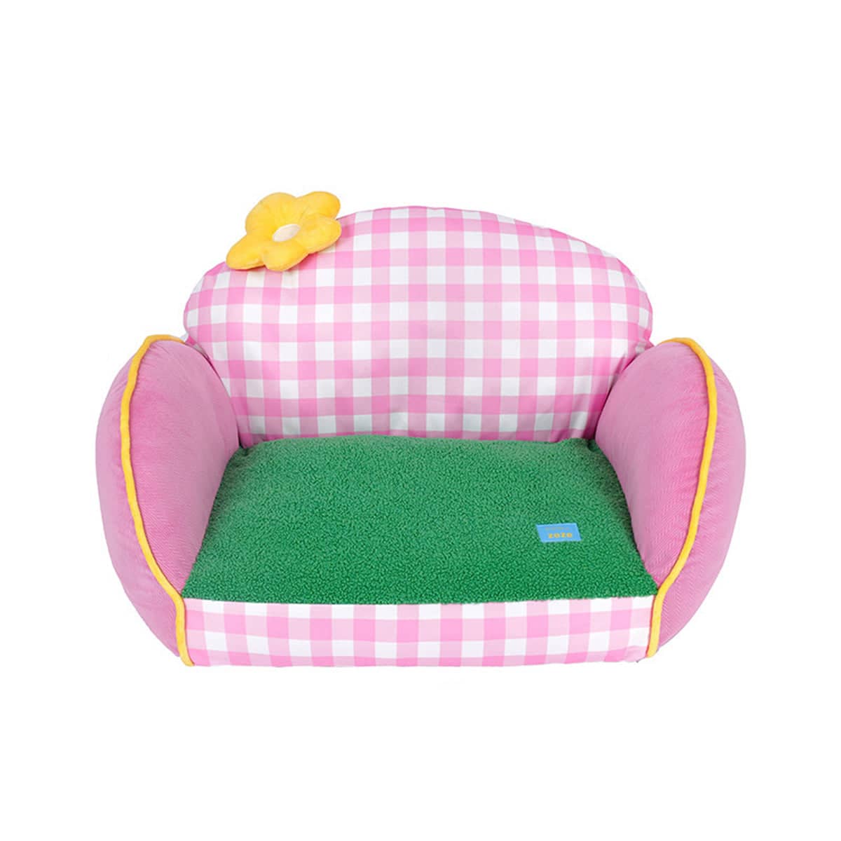 Pet Sofa Bed Removable and Washable for Small Pets, Pink and Green - view 2