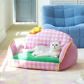 Pet Sofa Bed Removable and Washable for Small Pets, Pink and Green - view 4