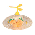Pet Straw Hat for Cats and Dogs - Carrot, Large (Outer Diameter 20 cm)
