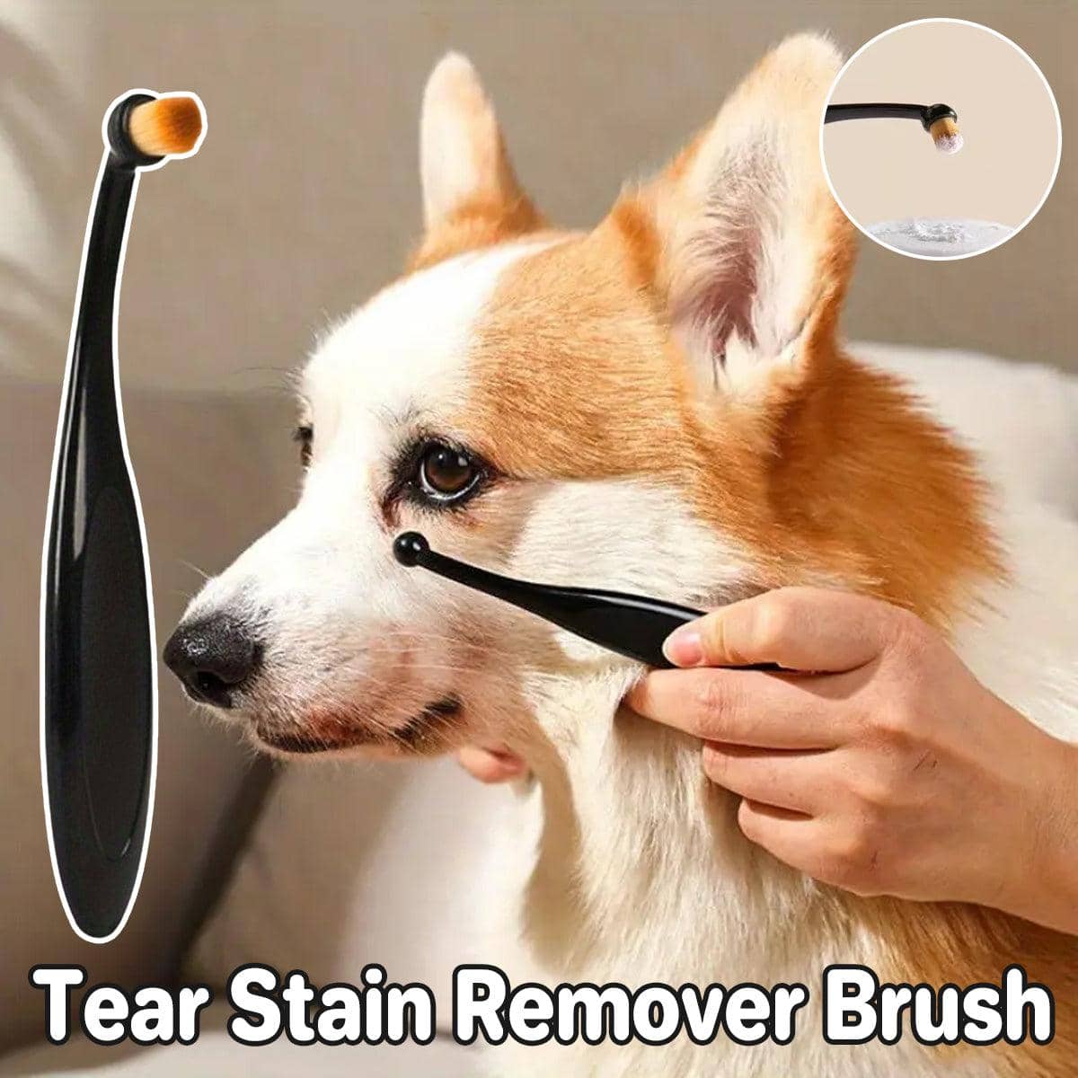 Pet Tear Stain Remover Face Brush for Cats and Dogs