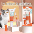 Pet Toothbrush and Toothpaste Set for Cats and Dogs - Vanilla Flavour